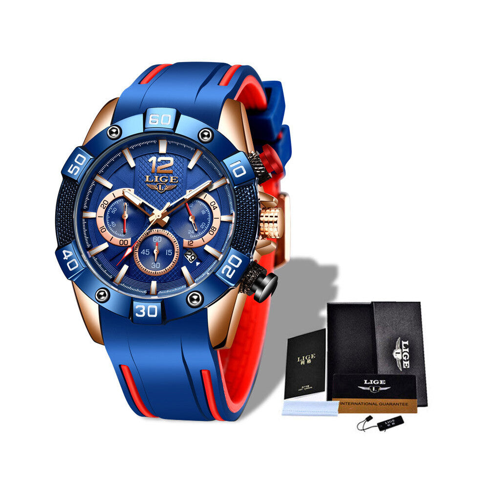 Watches Men Military Sport Men?s Wrist Watch Chronograph Quartz Waterproof Watch Full Steel Male Clock