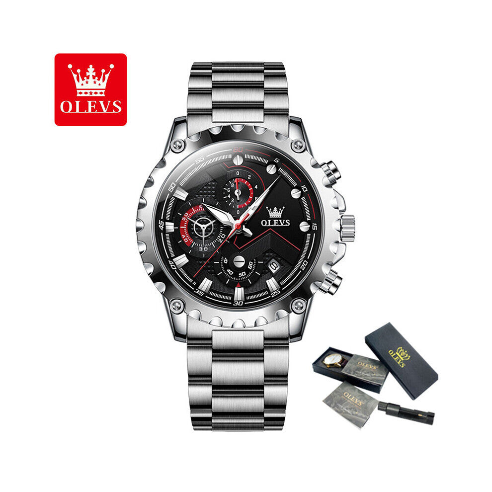 Men Sports Watches Male Business Quartz Watch Men steel Waterproof Clock Man Multifunction Watch