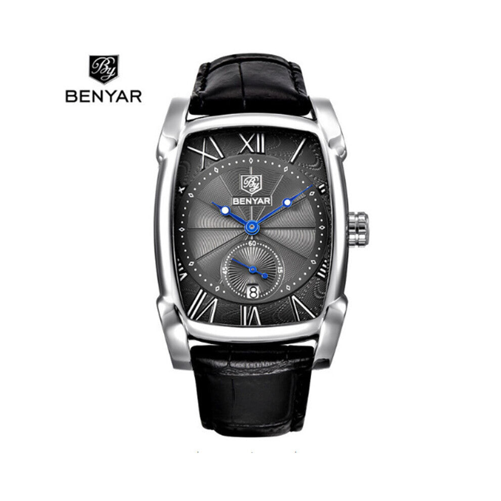 Quartz Men's Watch Military Sport Watch Leather Men's Waterproof Men's Watch Date & Time