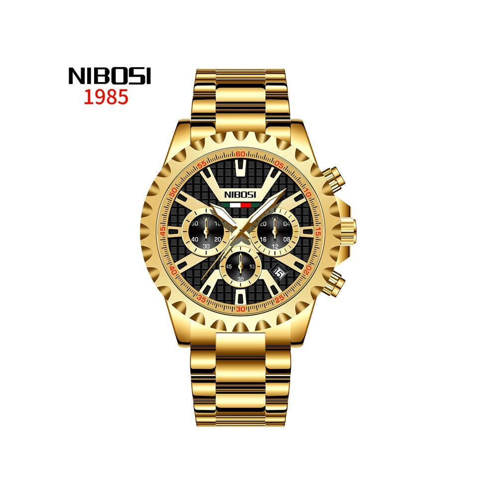 Business Men's Multifunction 24 Hours Minute Dial Display Calendar Chronograph Luminous Waterproof Quartz Watches