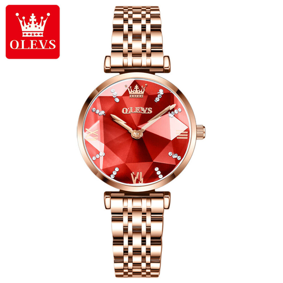 Latest Women Jewel Quartz Watch Waterproof Stainless Steel Strap Watch For Women Gift Clock Date 6642
