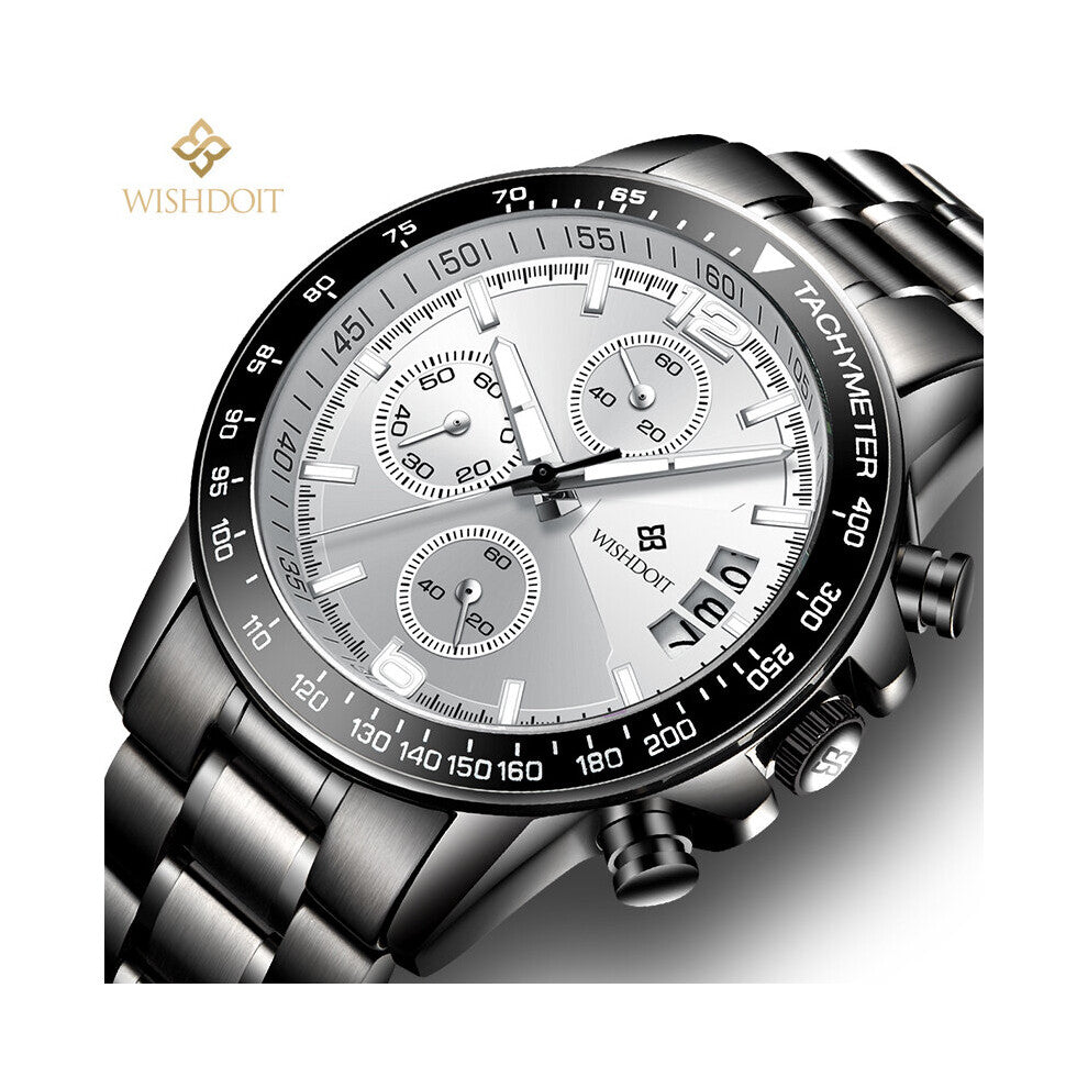 Men's watch Top Luminous Waterproof Chronograph multifunctional Quartz Clock Sports Wrist Watches