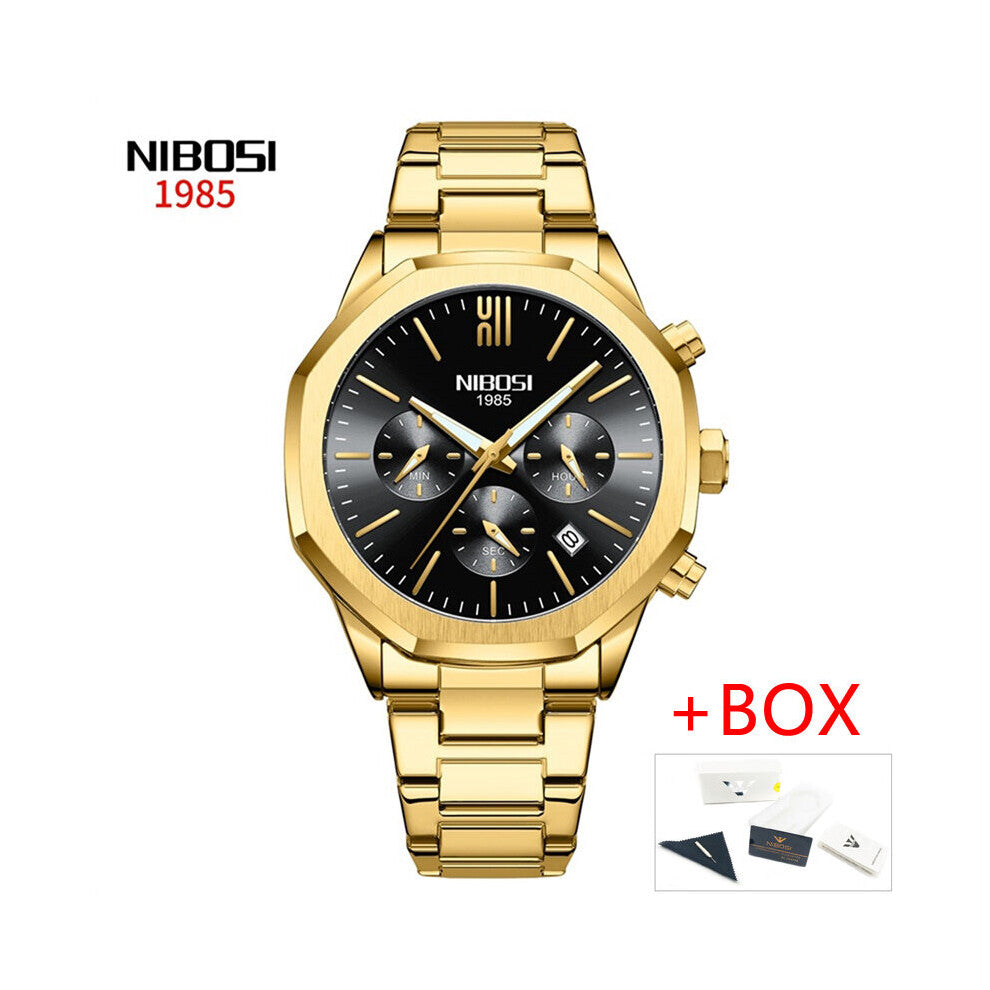 Men Watches Stainless Steel Quartz Male Wristwatch Men Chronograph Watch Waterproof Luminous Watches Men