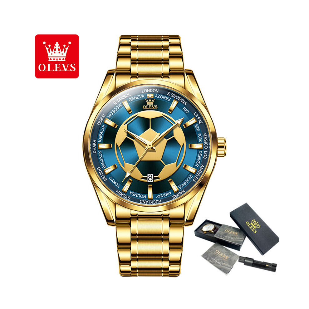 Mens Quartz Watches Waterproof Sport Quartz Sports Football Watch Men Clock Relogio Masculino 9949