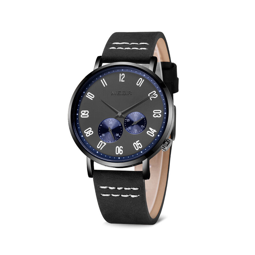 Military Watch Men Sport Waterproof Luminous Display Small Dial Calendar Quartz Watches Man Casual Leather Male Clock