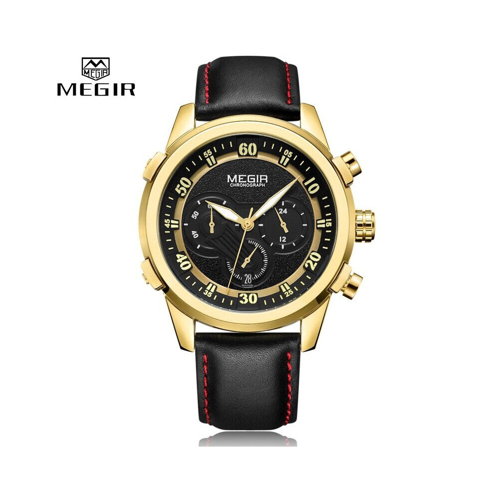 Men's Watches Quartz Watch Men Leather Strap Waterproof Sport Military Wrist Watch Male Clock Reloj Hombre