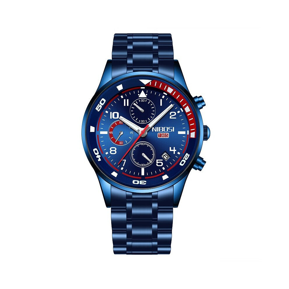 Top Watches Men Stainless Steel Waterproof Luminous Male Wristwatch Chronograph Watch Men Relogio Masculino