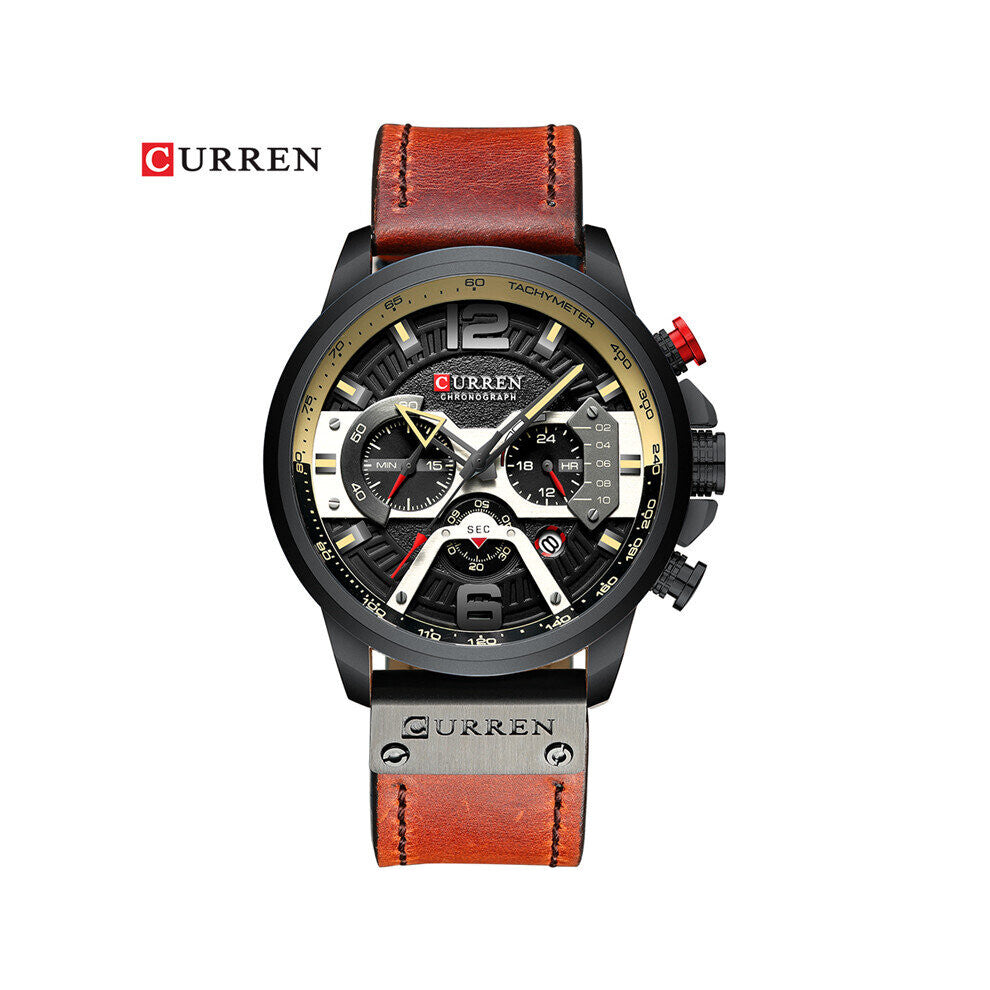 Top Mens Watches with Stainless Steel Sports Chronograph Quartz Watch Men Relogio Masculino