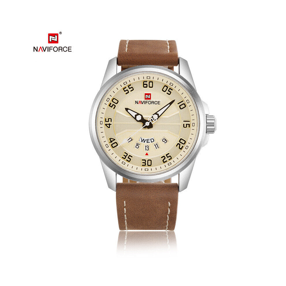 Casual Male Watches Military Sports Wristwatch Men Quartz and Date Display Leather Watch Relogio Masculino