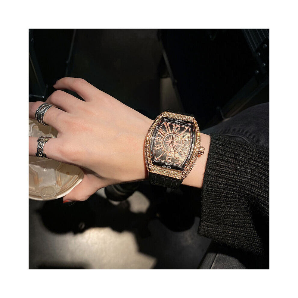 Big Dial PINTIME Waterproof Quartz Watches Boutique Men's Women's Watches Noble Women's Watches Quartz Watches