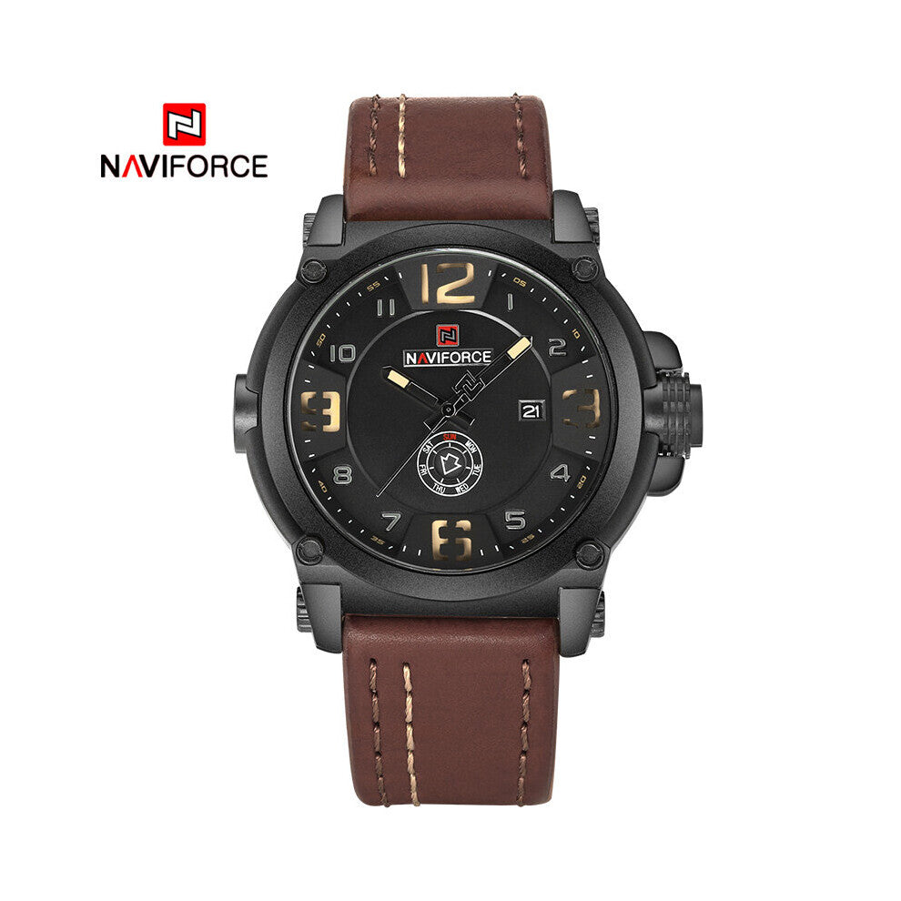9099 Mens Watches Top Sport Quartz-Watch Leather Strap Clock Men Waterproof Wristwatch Relogio Masculino
