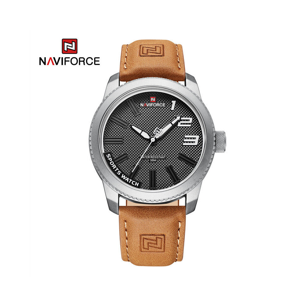 NAVOFORCE Watch Men Leather Men's Casual Business Male Watch Waterproof Sport Wristwatch Relogio Masculino