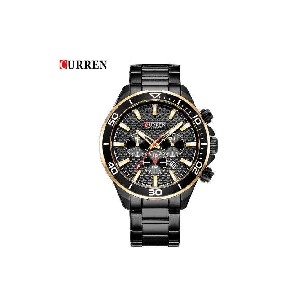 Stainless Steel Quartz Men Watches Casual Sport Waterproof Chronograph Watch Mens ???? ???????