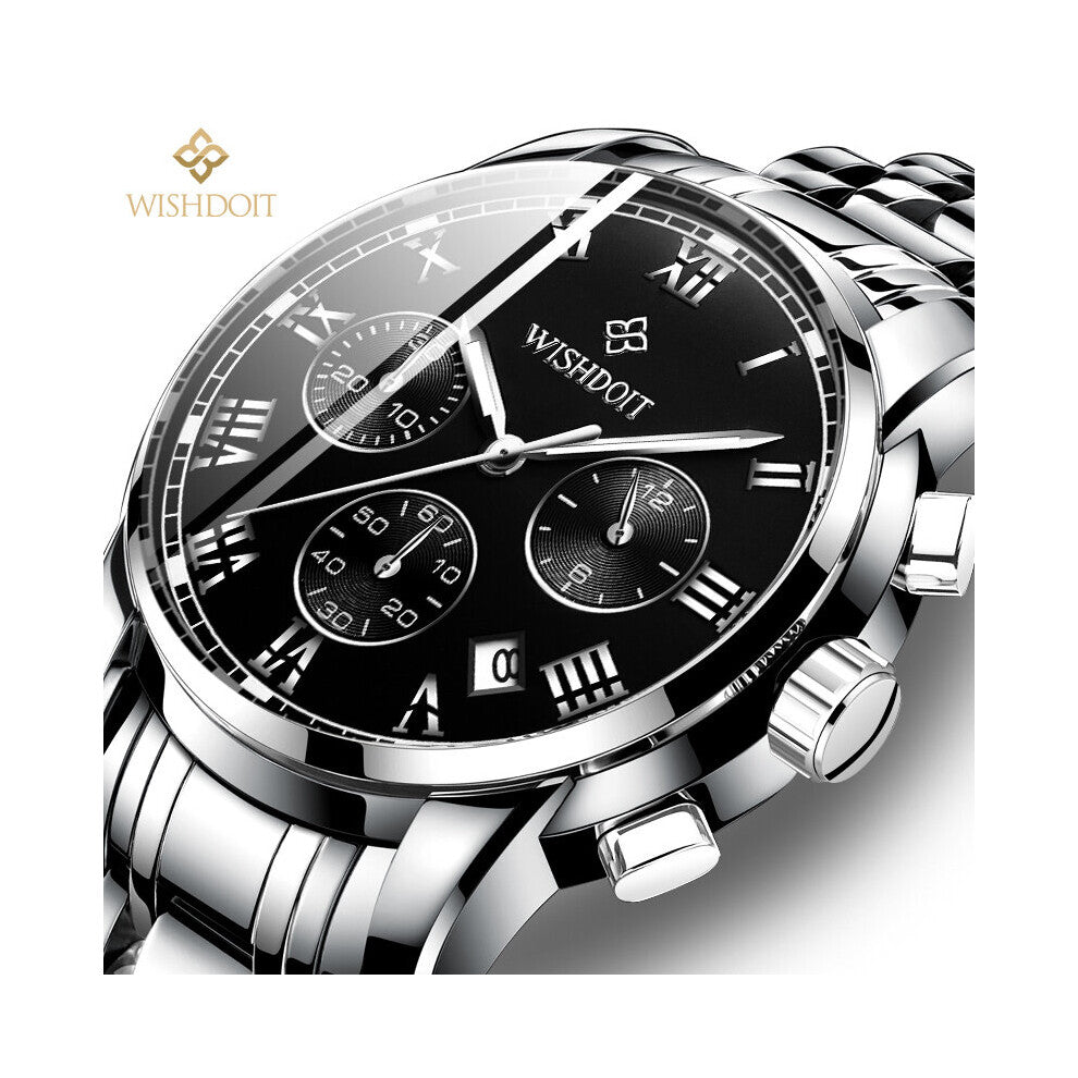 Men's Watch Stainless Steel Top Sports Waterproof Quartz Watch men's Relogio Masculino