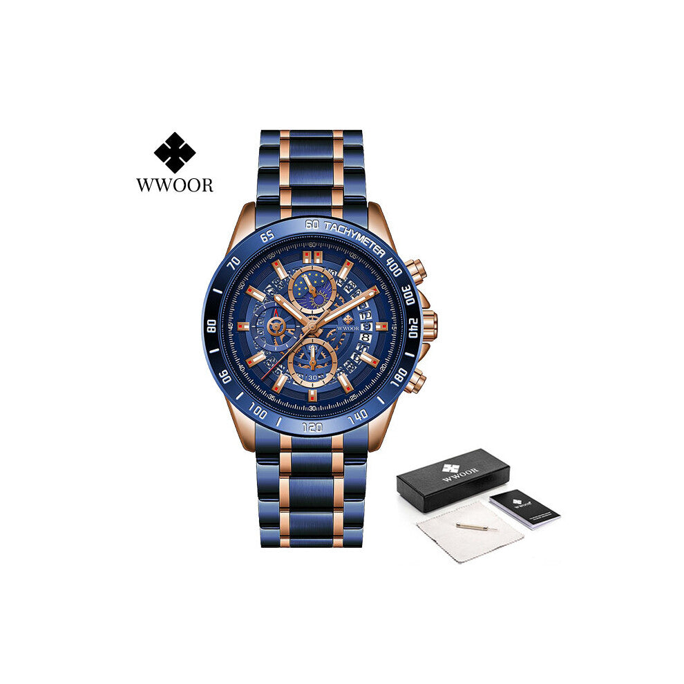 Montre Homme Watch For Men Top Men's Wristwatch Stainless Steel Waterproof Quartz Clock Male