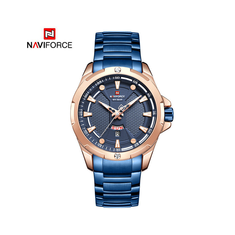 Men Wristwatch Waterproof Business Man Watch Silver Stainless Steel Sport Military Date Week Quartz Male Clock 9161