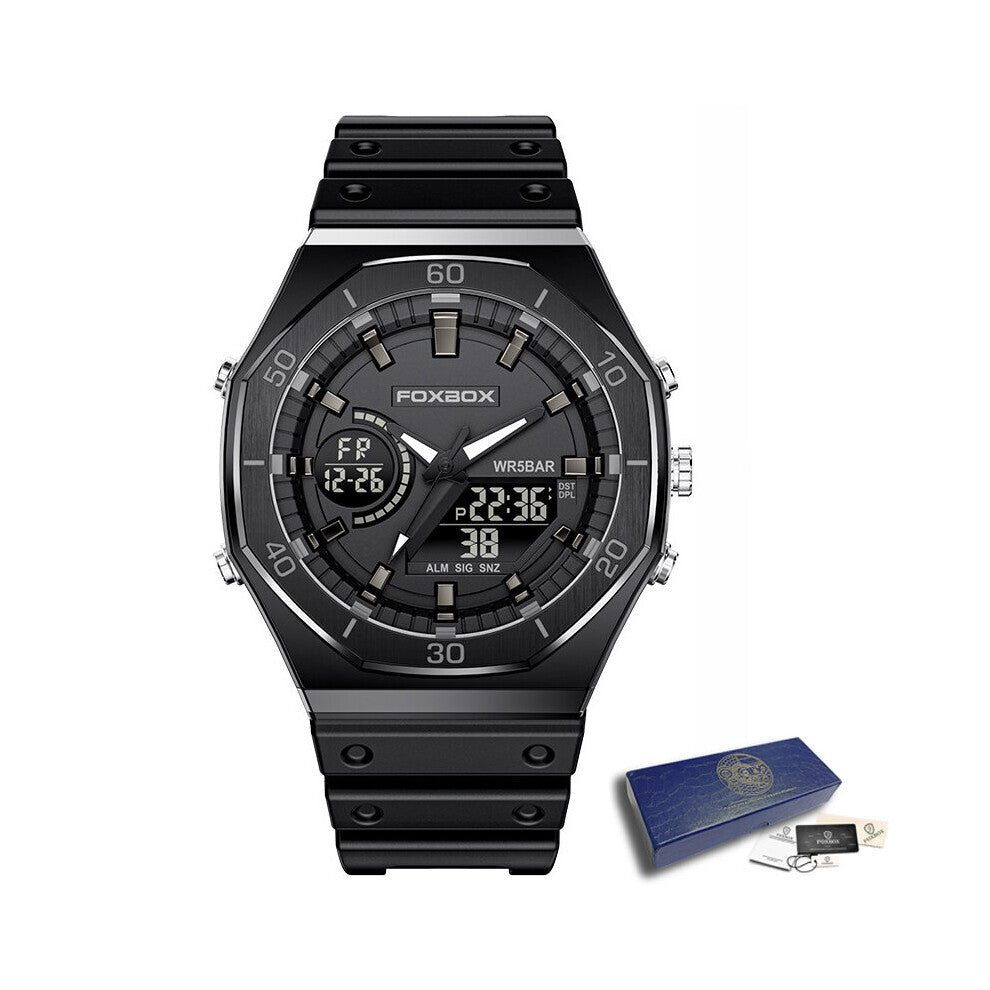 Top Digital Sport Watch For Men 50M Waterproof Chronograph Alarm Clock Luminous Quartz Wristwatch Man Big dial