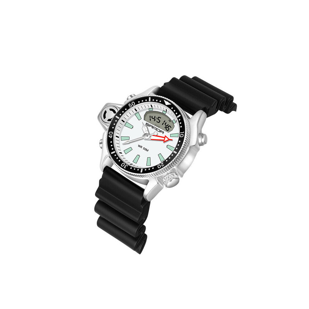 SANDA Sports Men Watch Casual Military Quartz 50M Waterproof Shock Male Auto Wristwatches Relogio Masculino