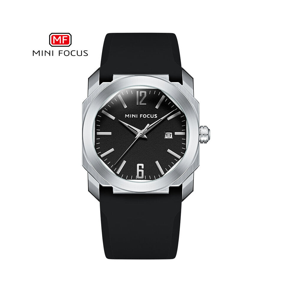 MINI FOCUS Men Watch Silicone Strap Quartz Watches Waterproof Wristwatch for Man ???? ???????? relogio masculino