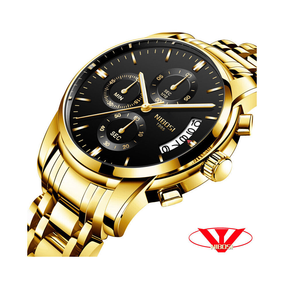 Watches Mens Stainless Steel Waterproof Chronograph Army Military Wrist Watch for Men Relogio Masculino