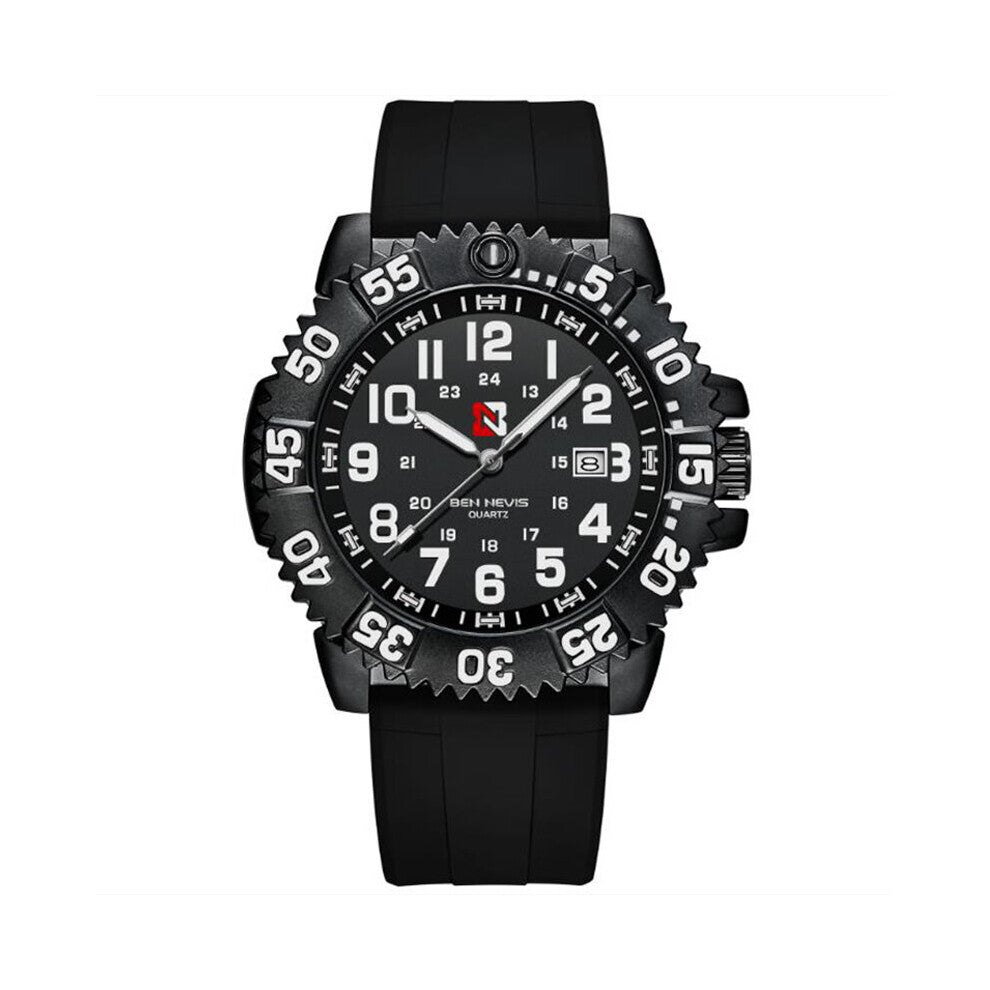 Men Quartz Watch Full Date Silicone Strap Waterproof Sports Military Wristwatch relogios masculino