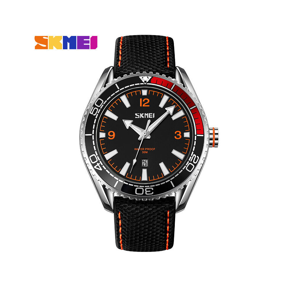 Quartz Watches for Men Leather Strap Male Wristwatches Top Waterproof Business Men's Clock 45mm Reloj Hombres