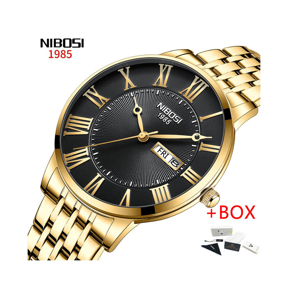 Quartz Watch Mens Watches Top Watch Stainless Steel Waterproof Wristwatches for Men Relogio Masculino