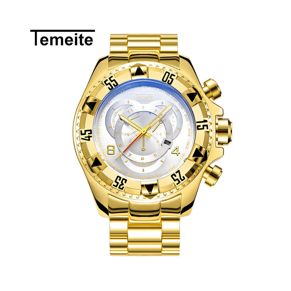 Men's Watches Top Watch Men Big Dial Quartz Business Wristwatch Waterproof Relogio Masculino