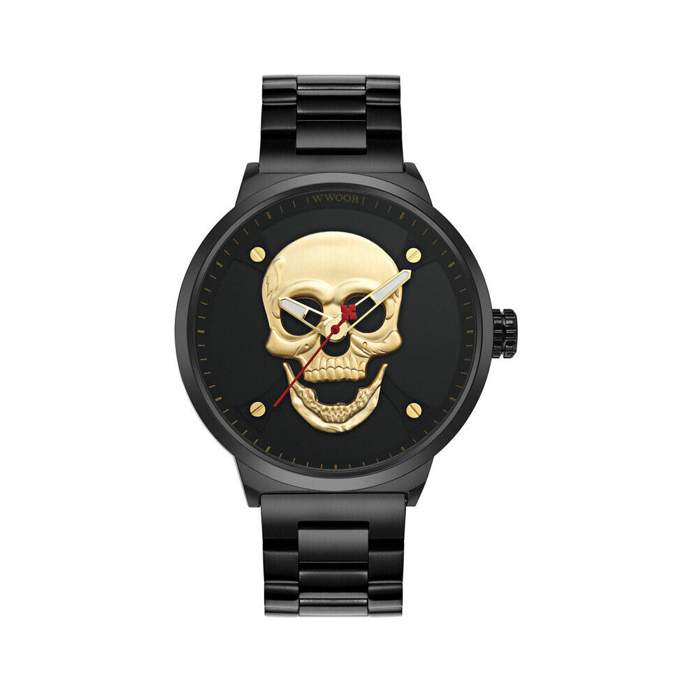 Skull Watch Men Sports Watches Top Stainless Steel Waterproof Quartz Wristwatches Male Creative Clock