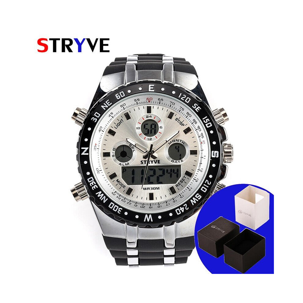 Montre Homme Multifunction Sports Watch Men Army Military LED Analog Clock Men's Digital Quartz Watches