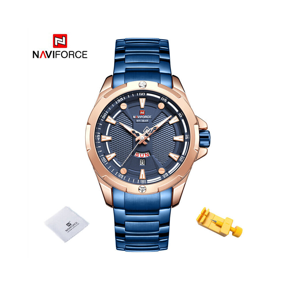 Watches Top Quartz Watch Men Stainless Steel Waterproof Mens Wristwatches Calendar Analog Male Clock