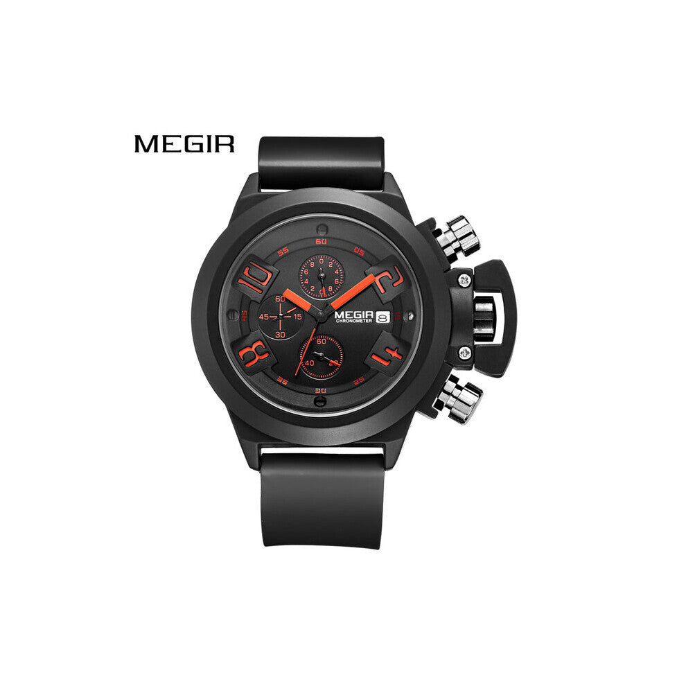 Big Dial Men's Military Sports Watches Waterproof Silicone Strap Casual Quartz Wrist Watch Male Relogio Masculino