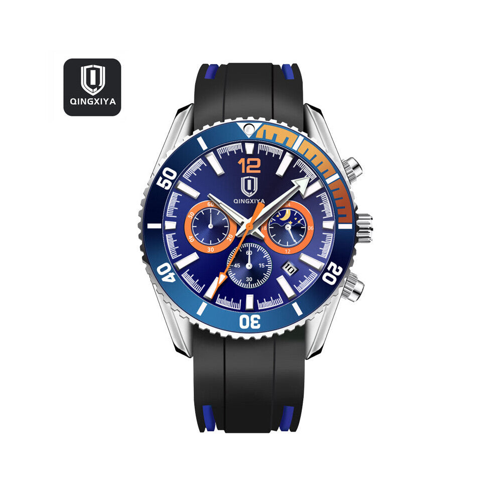 Mens Watches QINGXIYA Top Silicone Casual Quartz Watch Men's Sport Waterproof Clock Watch Relogio Masculino