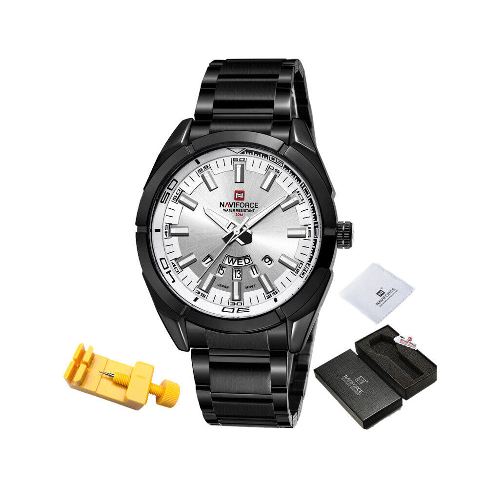 Watch For Men Business Classic Quartz Watch Man Stainless Steel Waterproof Date Wristwatch Siliver Clock