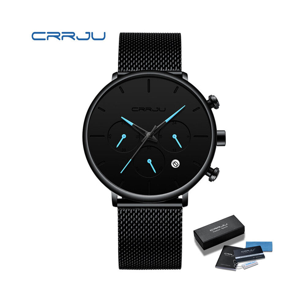 Watch Men Stainless Steel Waterproof Quartz Wristwatch Men?s Chronograph Sport Watches Business Date Clock reloj