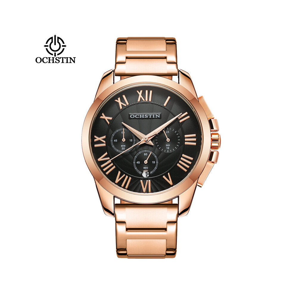 Man WristWatch Waterproof Chronograph Men Watch Military Top Stainless Steel Sport Business Male Clock 7042