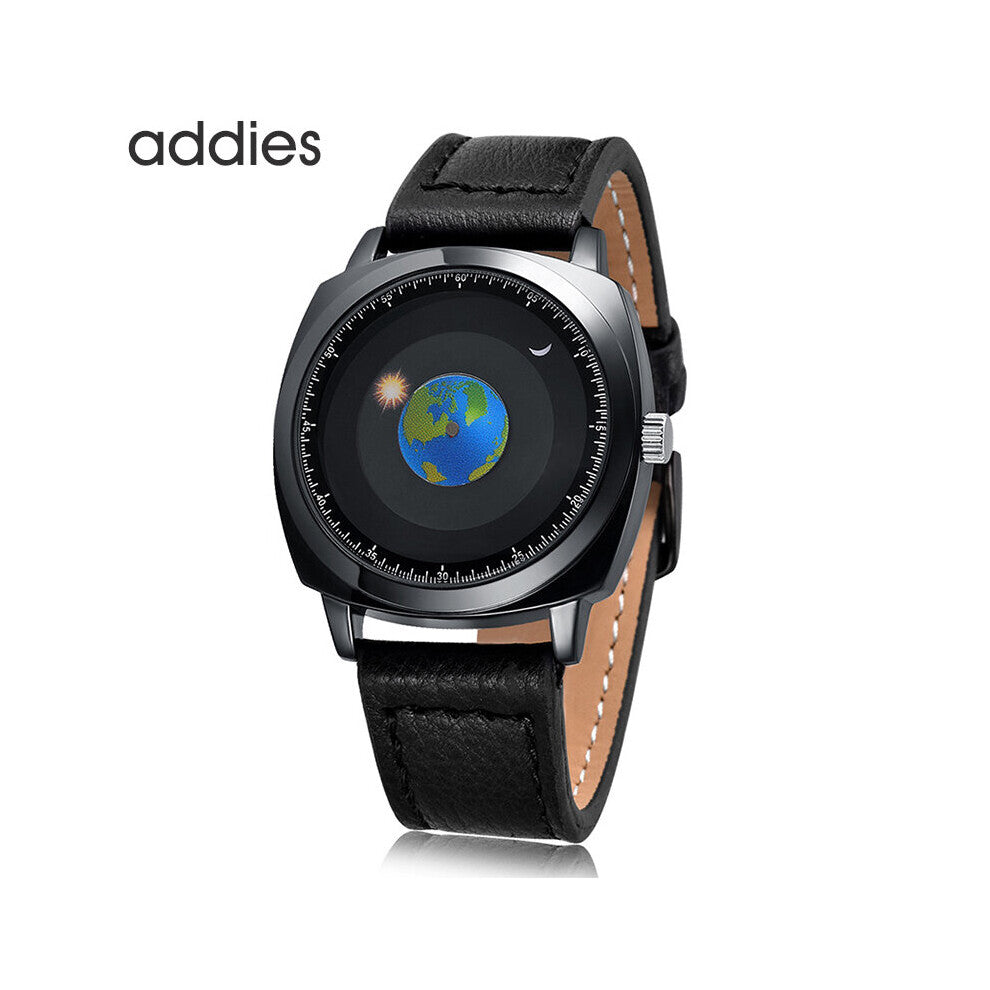 Watches Men Creative Rotation Earth Moon Sun Watch Waterproof Quartz Wristwatches Men Sports Watches Reloj Hombre