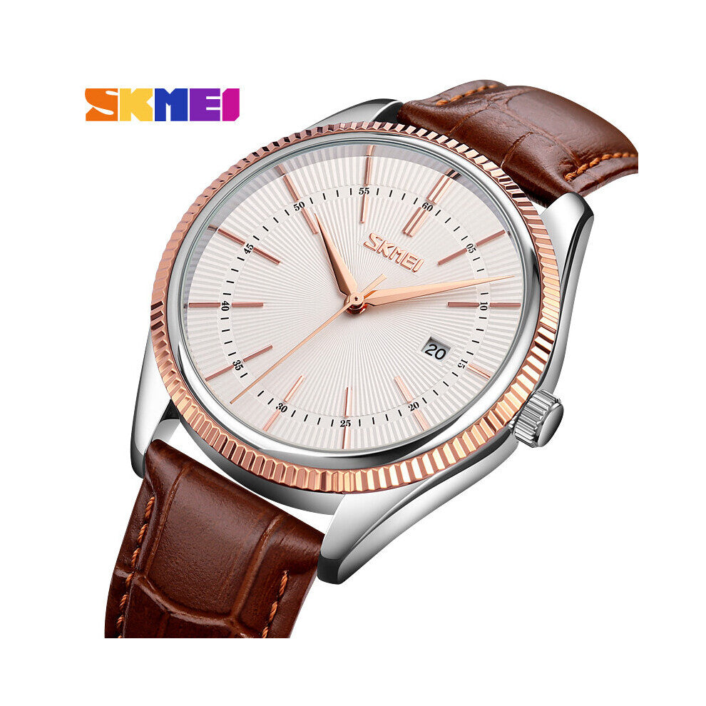 Quartz Watches for Men Leather Strap Male Wristwatches Top Waterproof Business Men's Clock Relogios Masculino
