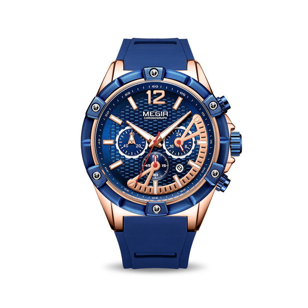 Quartz Watch Men Rose Luminous Waterproof Sports Watches Clock Chronograph Wristwatches Erkek Kol Saati Montre Homme