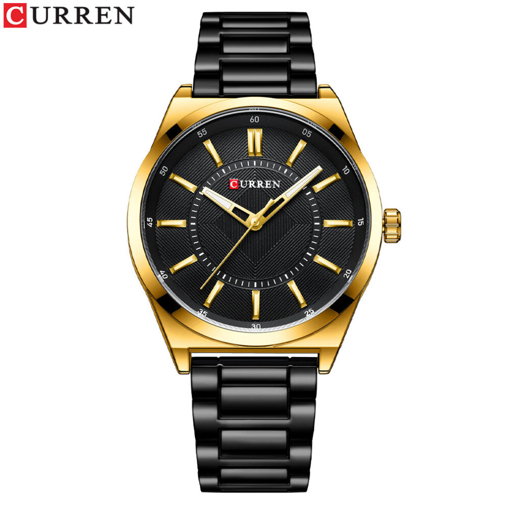 Casual Men's Business Quartz Watch Stainless Steel Waterproof Strap Classic Male Clock