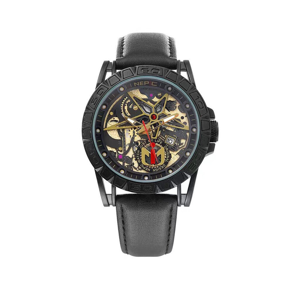 Men's Watch Quartz Waterproof Large Dial Watches Calendar Luminous Sports Wristwatch Relogio Masculino+Box