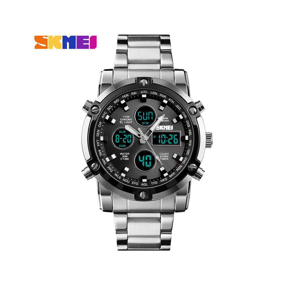 Top Full Steel Men Sports Watches Men's Quartz LED Clock Man Army Military Wrist Watch Relogio Masculino
