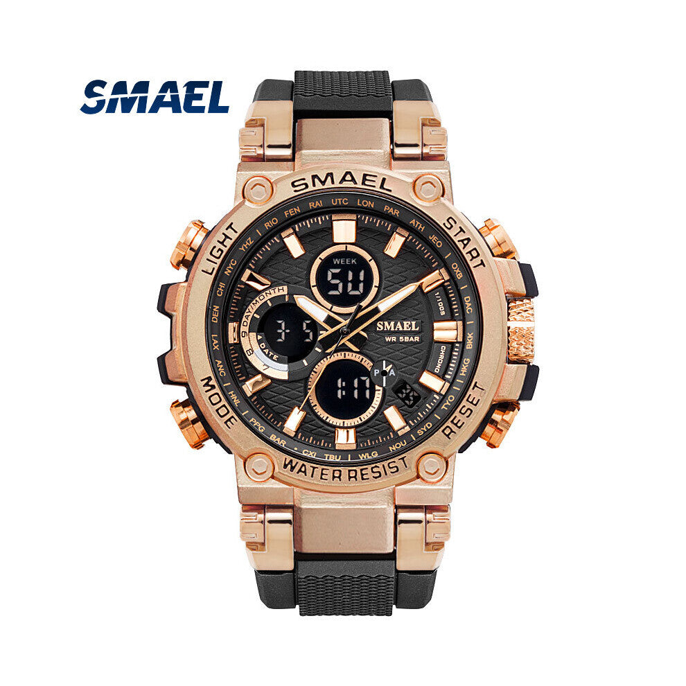 50M Waterproof Military Watch Quartz Wristwatches Sport Alarm Clock Light Analog Digital Male Clocks Mens Watches Digital