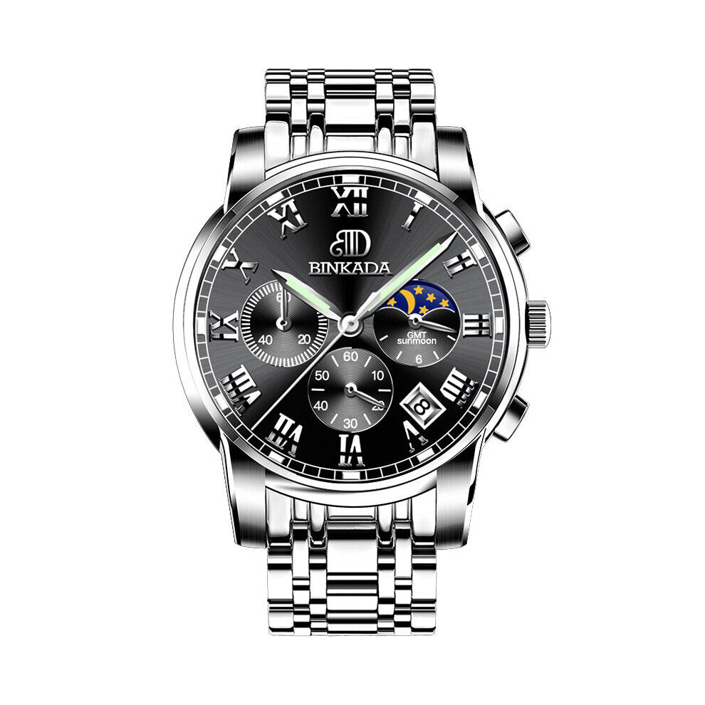 Waterproof Quartz Wristwatch Men Watch Business Diamond Calendar Relogio Masculino