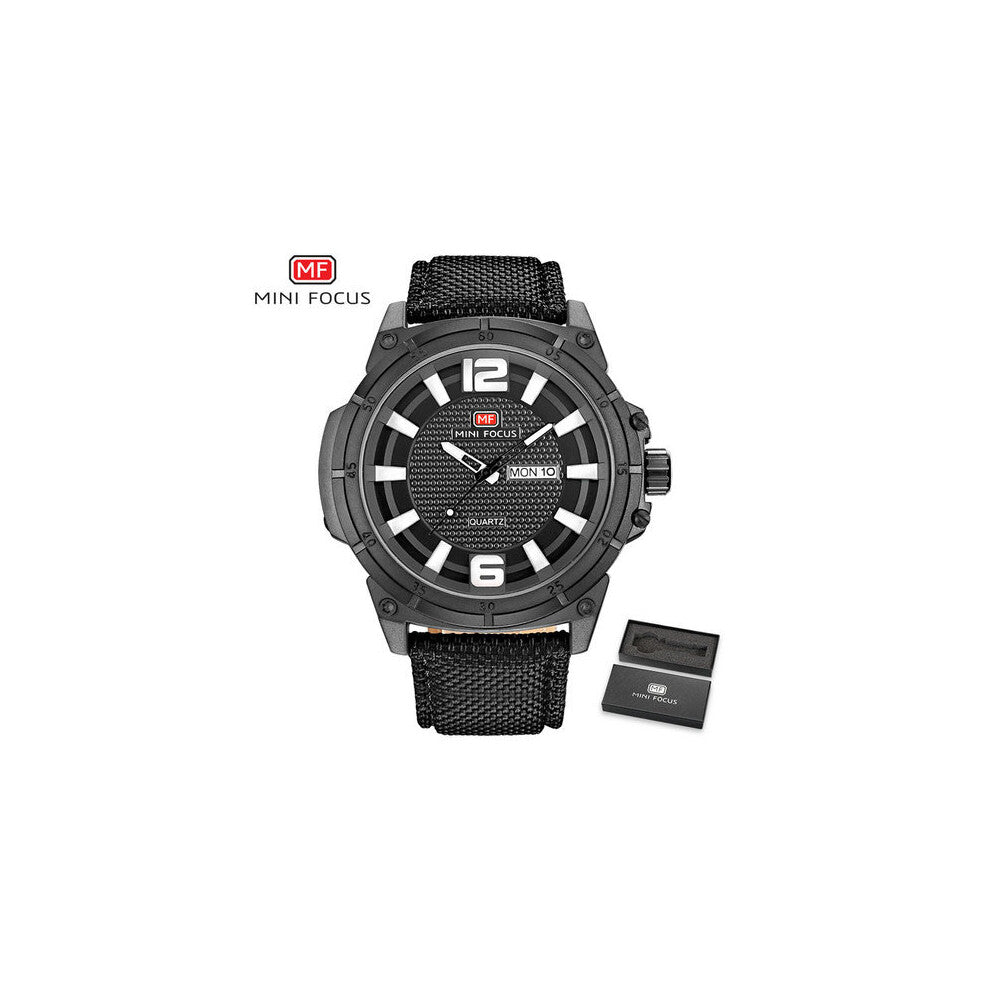 Sport Men's Watches Week Date Big Dail 3 ATM Waterproof Wristwatch Male Gift for Boyfriend Mini Focus136