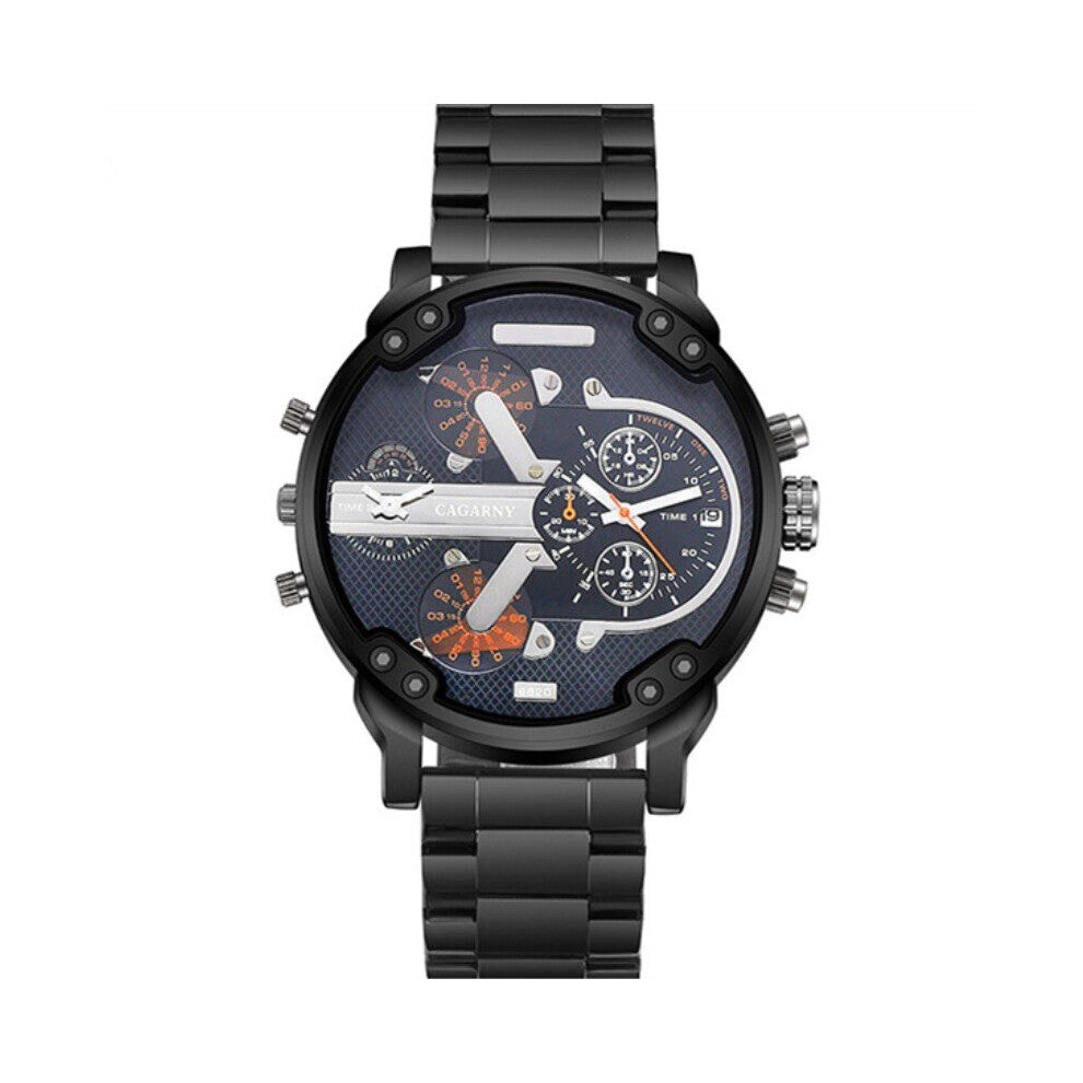 Watch Men Stainless Steel Men's Watch Sports Calendar Big dial Quartz Military Clock Watches relogio masculino