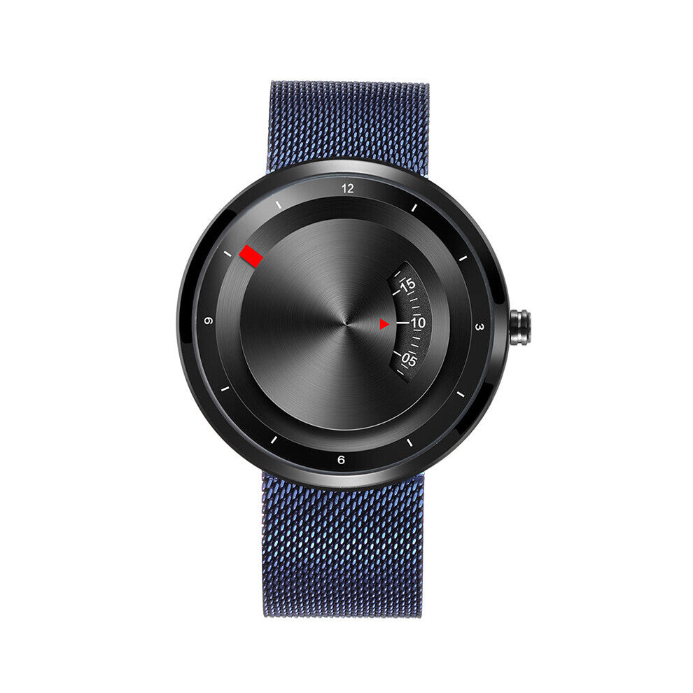 Skone Style Quartz Watch, Casual Men's Business Watch, Waterproof Mesh Strap Watch,