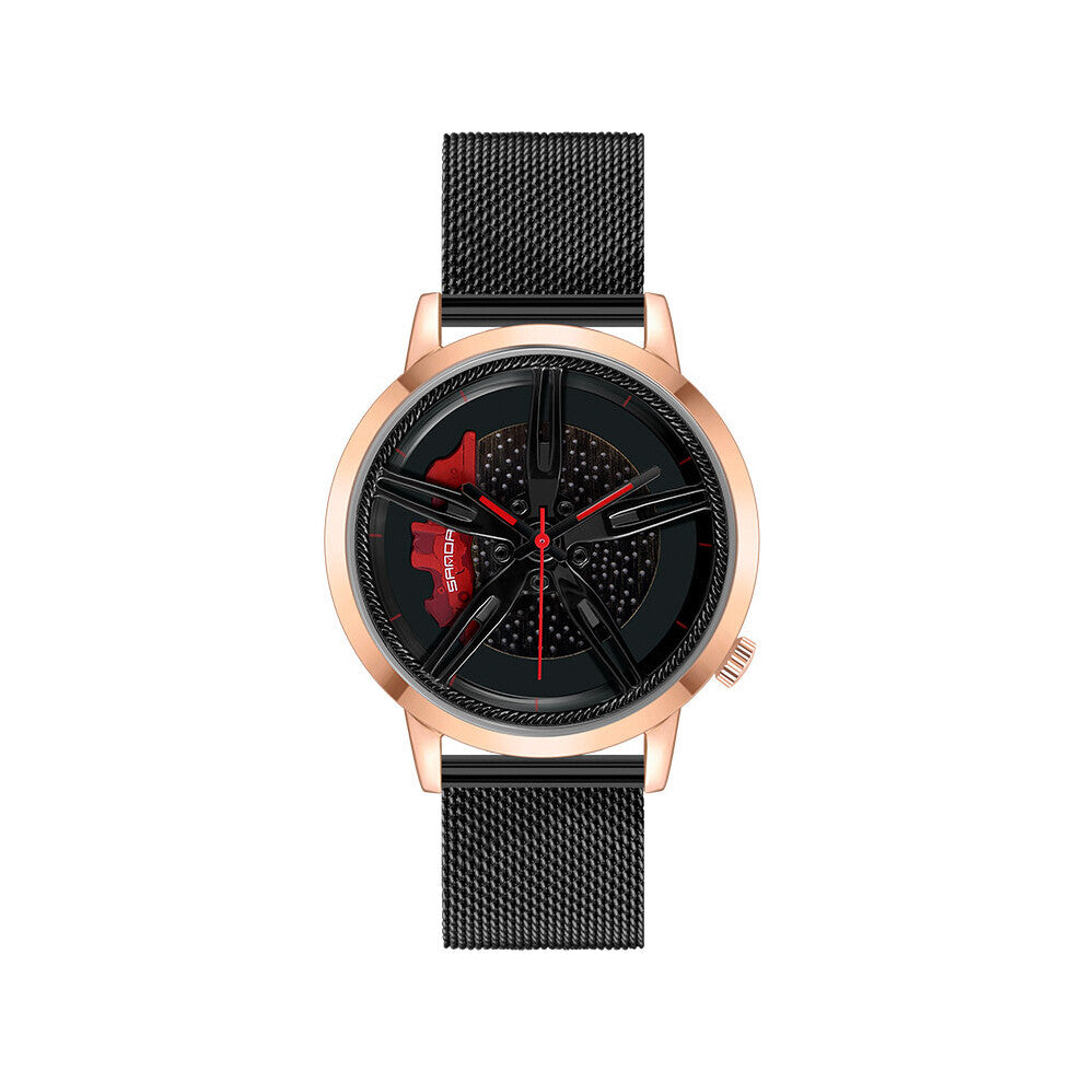 [Wheel Dial] SANDA Top Waterproof Men Watch Quartz Watch Hook Buckle Relogio Masculino