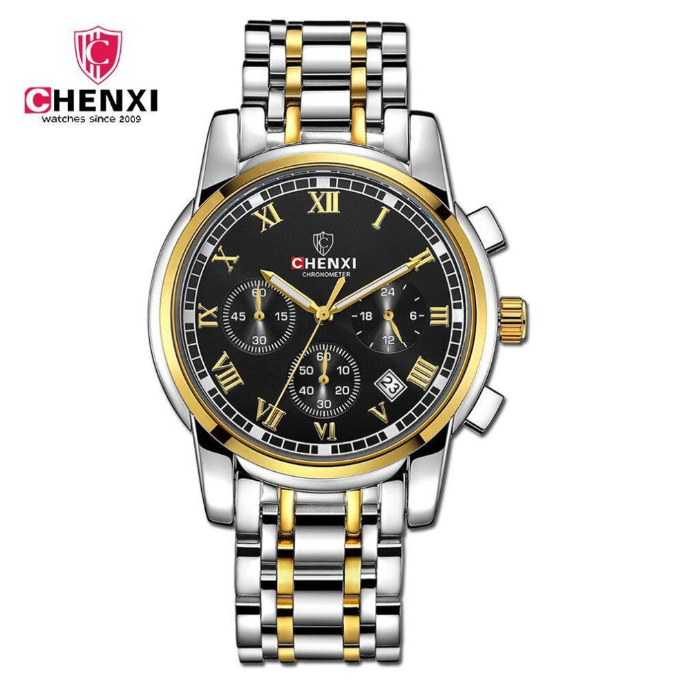 Chenxi Male Clock Quartz Men Sport Watches Full Steel Waterproof Wristwatches Relogio Masculino 908a
