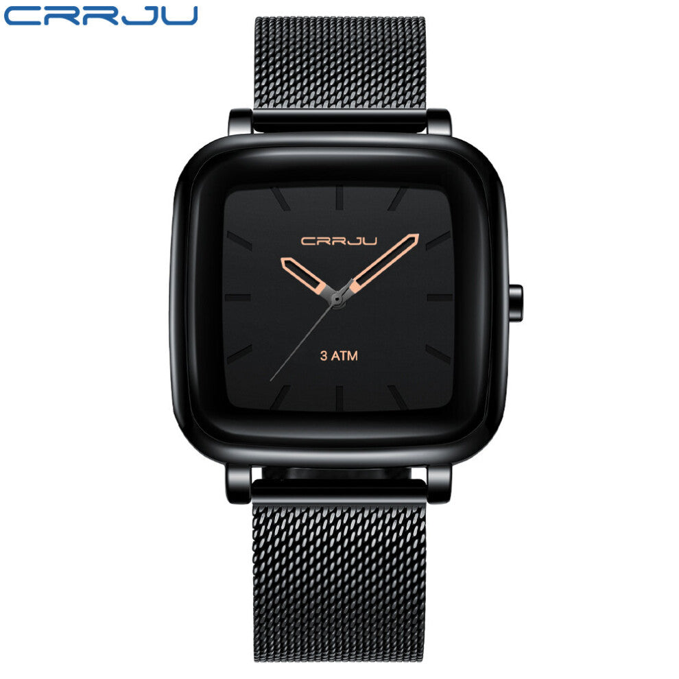 100%Original Watch for Men's Top Waterproof Sports Square Quartz Watch Stainless steel Wristwatches